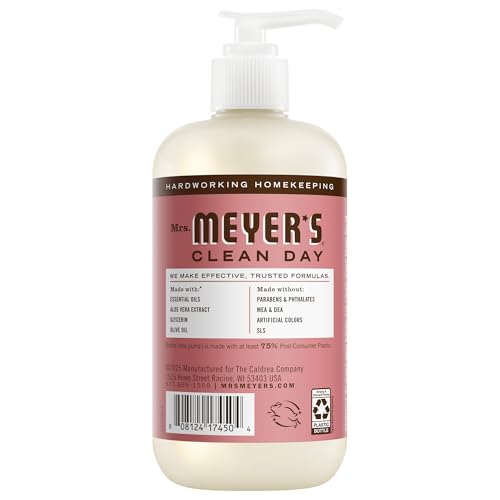 Dosificador de Mrs. Meyer's Clean Day con romero para control de espuma.