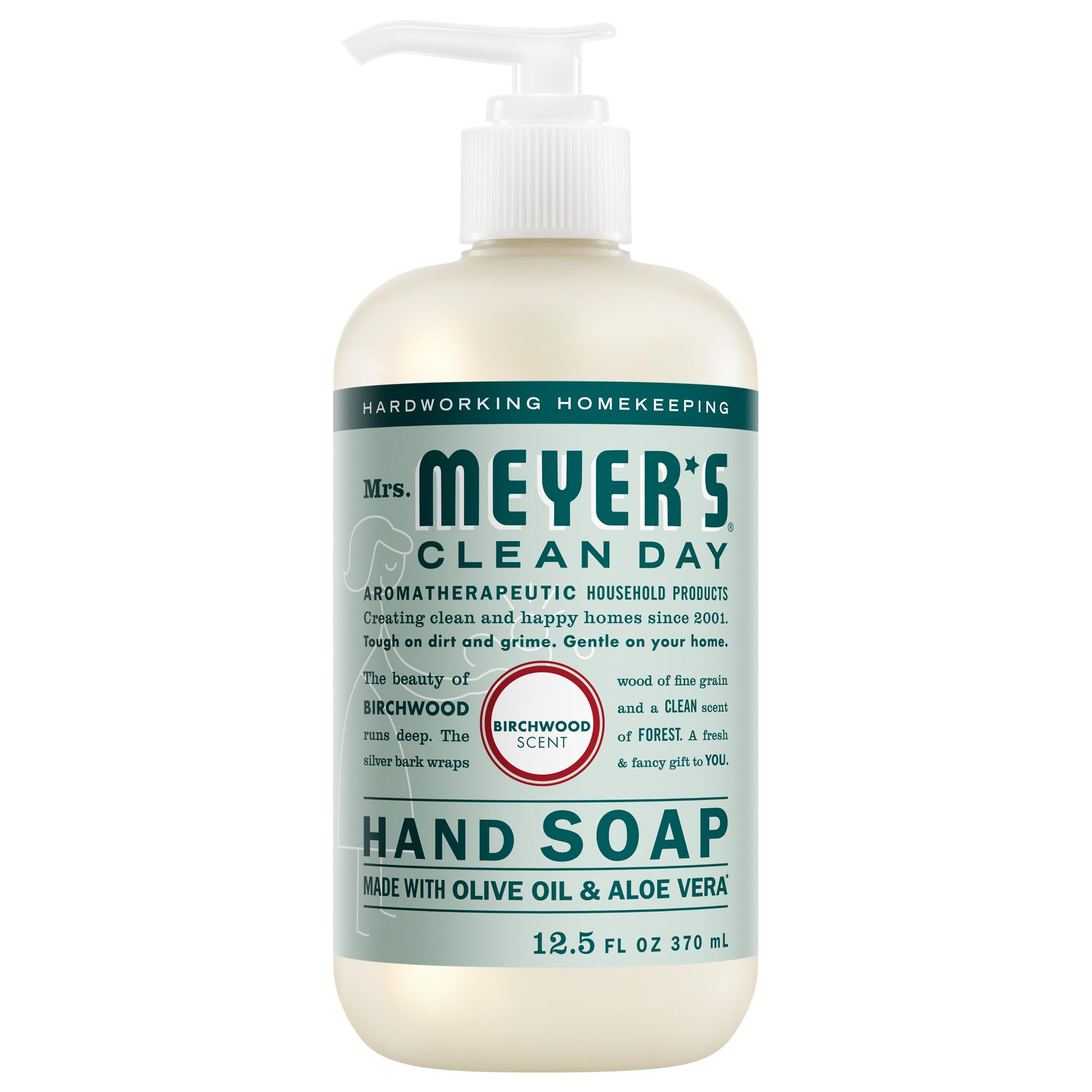 MRS. MEYER'S CLEAN DAY Birchwood, botella visible para lavado suave de manos