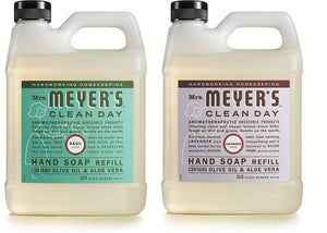 Mrs. Meyer's jabon de manos repuesto lavanda-albahaca, aroma suave para uso diario