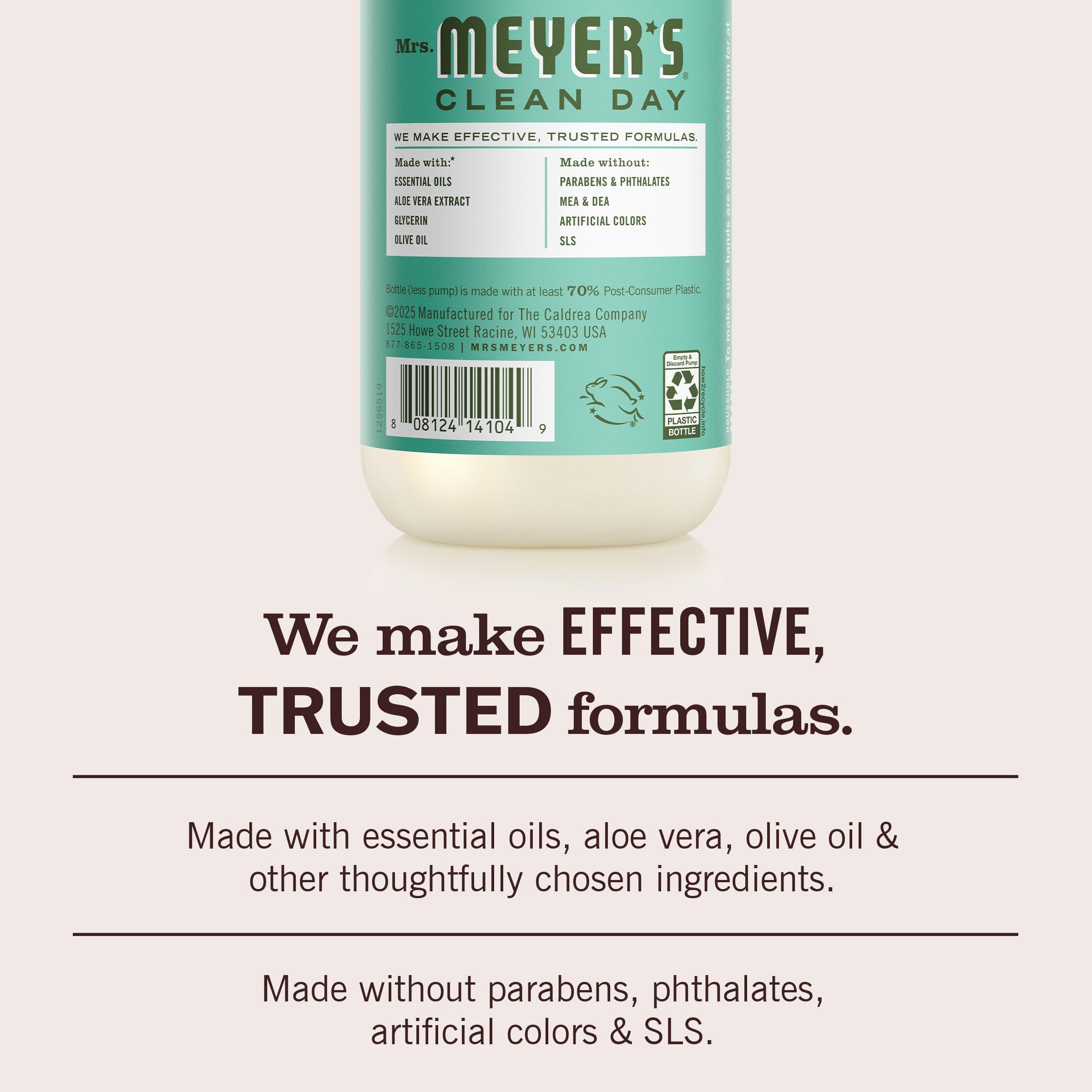 Lista de ingredientes naturales en el envase, sin parabenos ni colorantes.