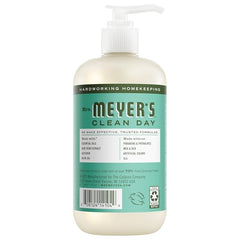 Vertido de jabón de manos Mrs. Meyer's albahaca, experiencia de lavado cómodo.