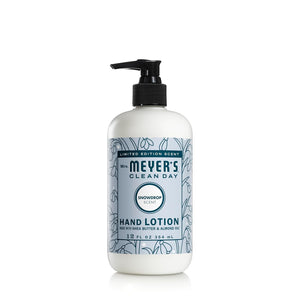 Mrs. MEYER'S Snowdrop crema manos 355 ml, hidratación suave sin grasa