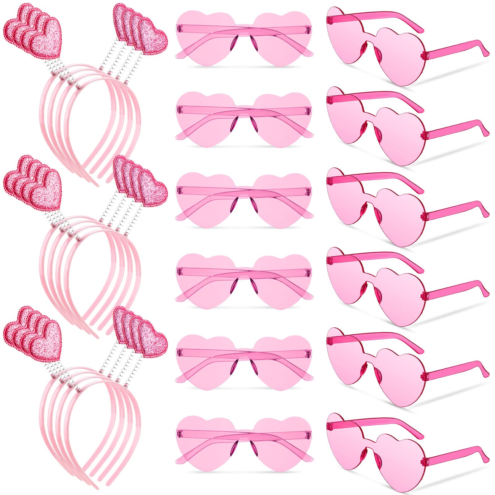 MTLEE gafas corazón rosa para fiestas de San Valentín