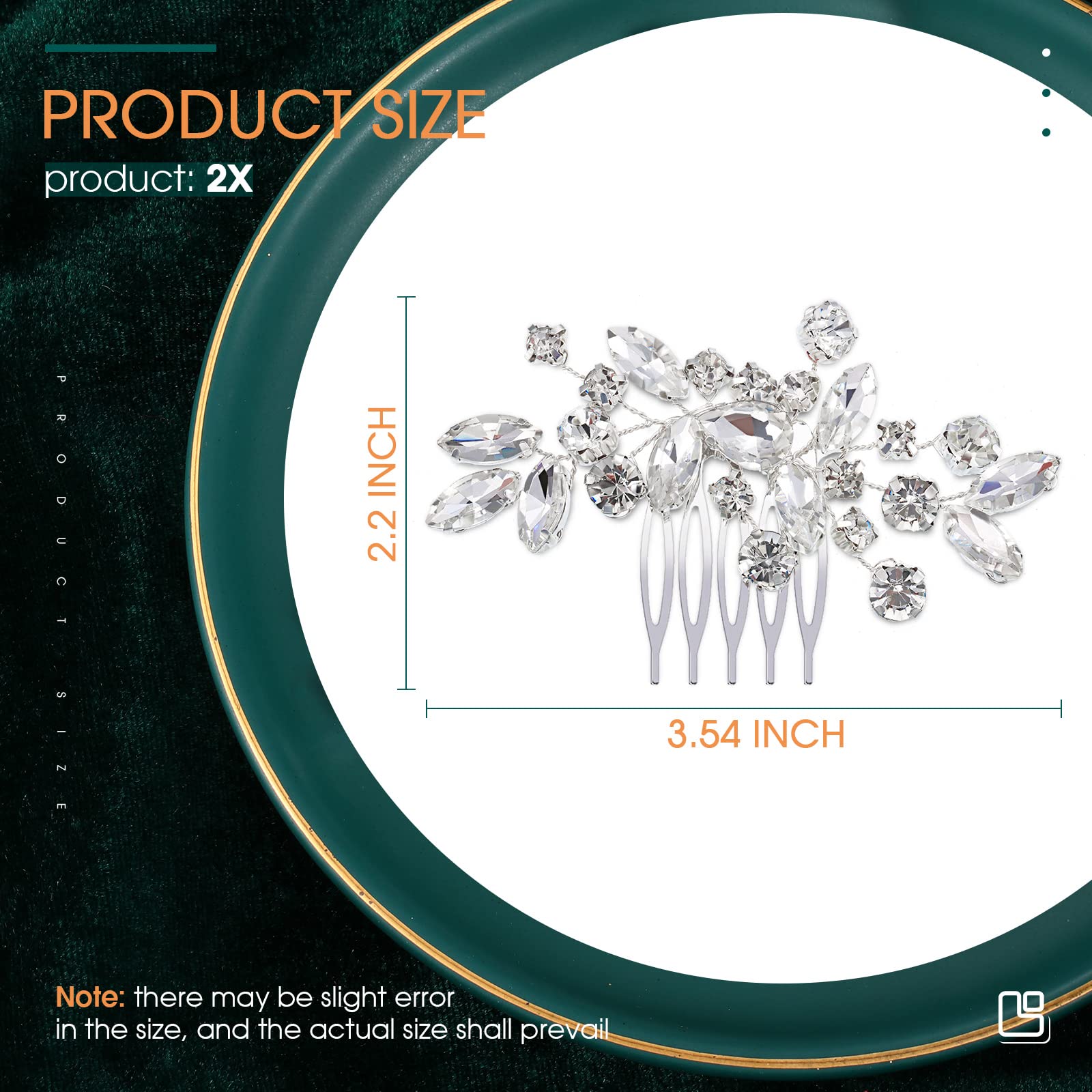 MTLEE detalle de cristales-strass brillantes para realzar el peinado de novia