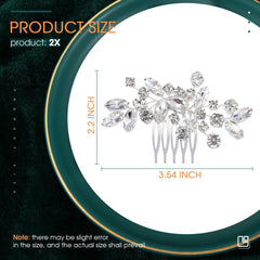 MTLEE detalle de cristales-strass brillantes para realzar el peinado de novia