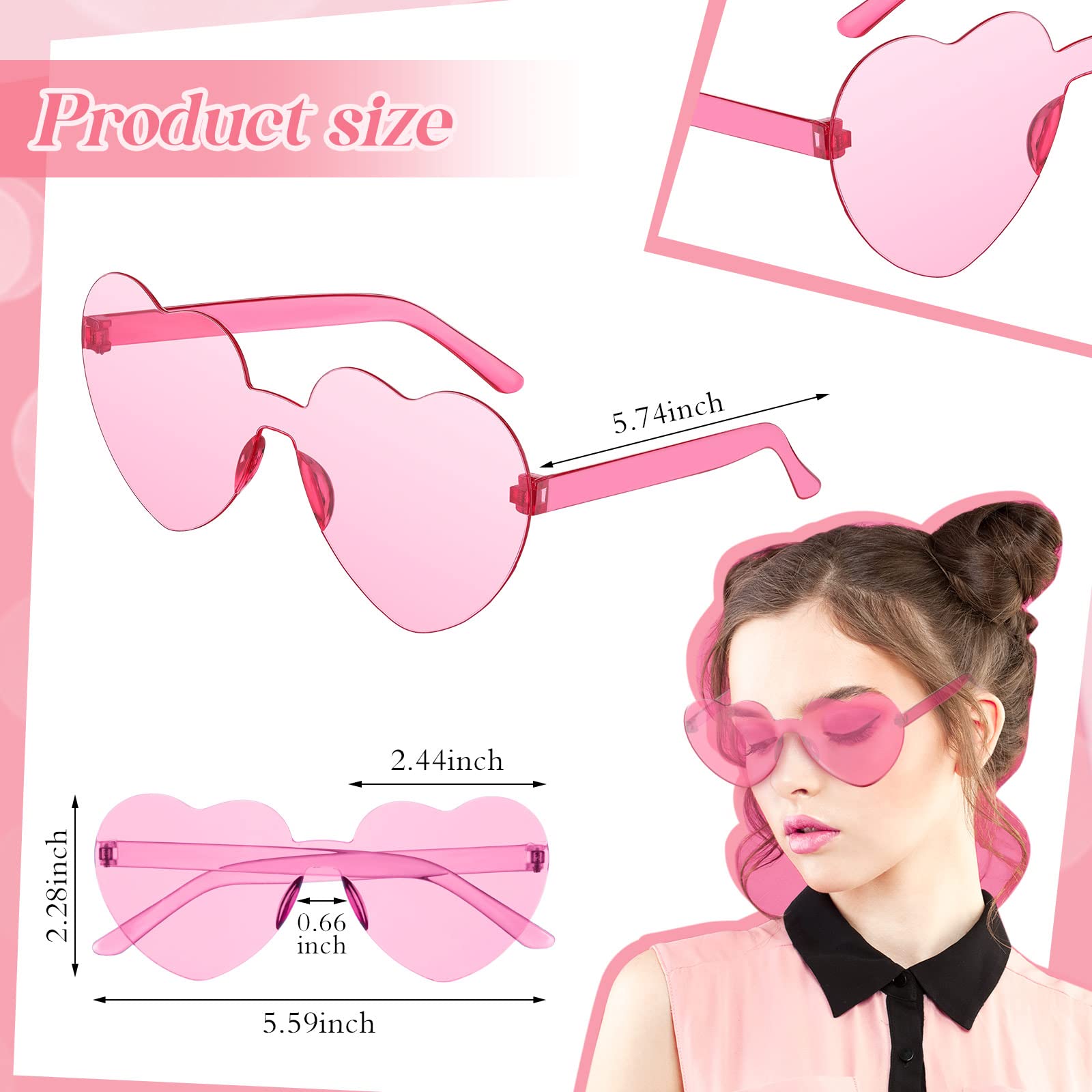 MTLEE set San Valentín rosa, perfecto para fotomatón y bodas