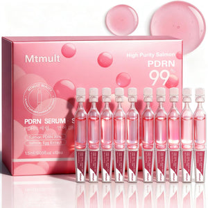 MTMULT Suero PDRN Salmón en botella para hidratación y firmeza facial.