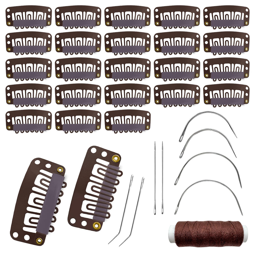 Clips Muiigood en forma U con 6 dientes y silicona para fijar peinados con suavidad