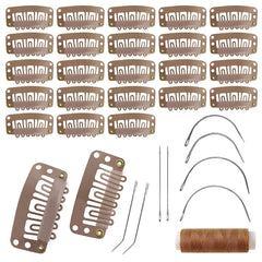 Pinzas MUIIGOOD 32 mm en forma U de 6 dientes para pelucas con agarre seguro