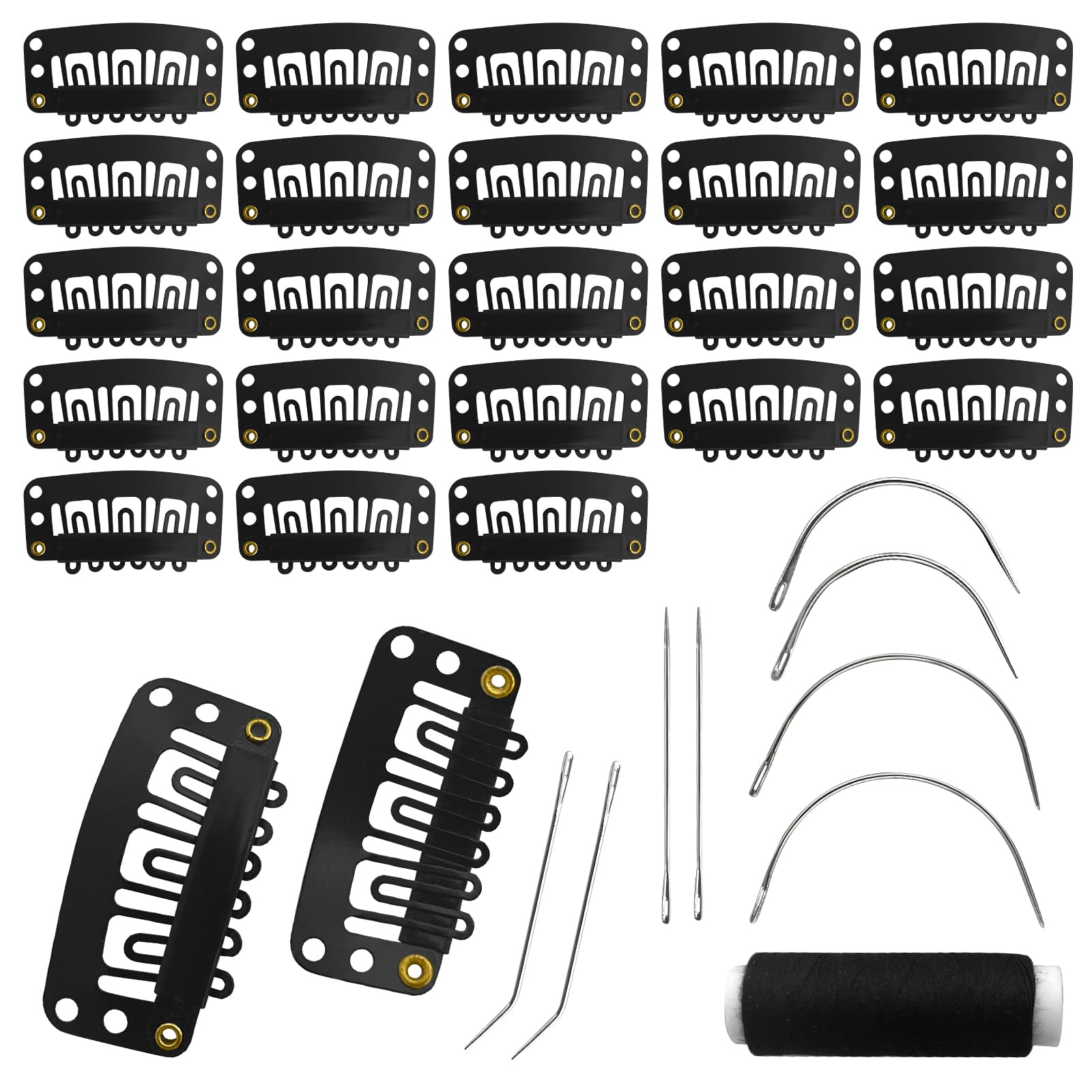 Clips U de 32 mm de MUIIGOOD para fijar pelucas con seguridad.