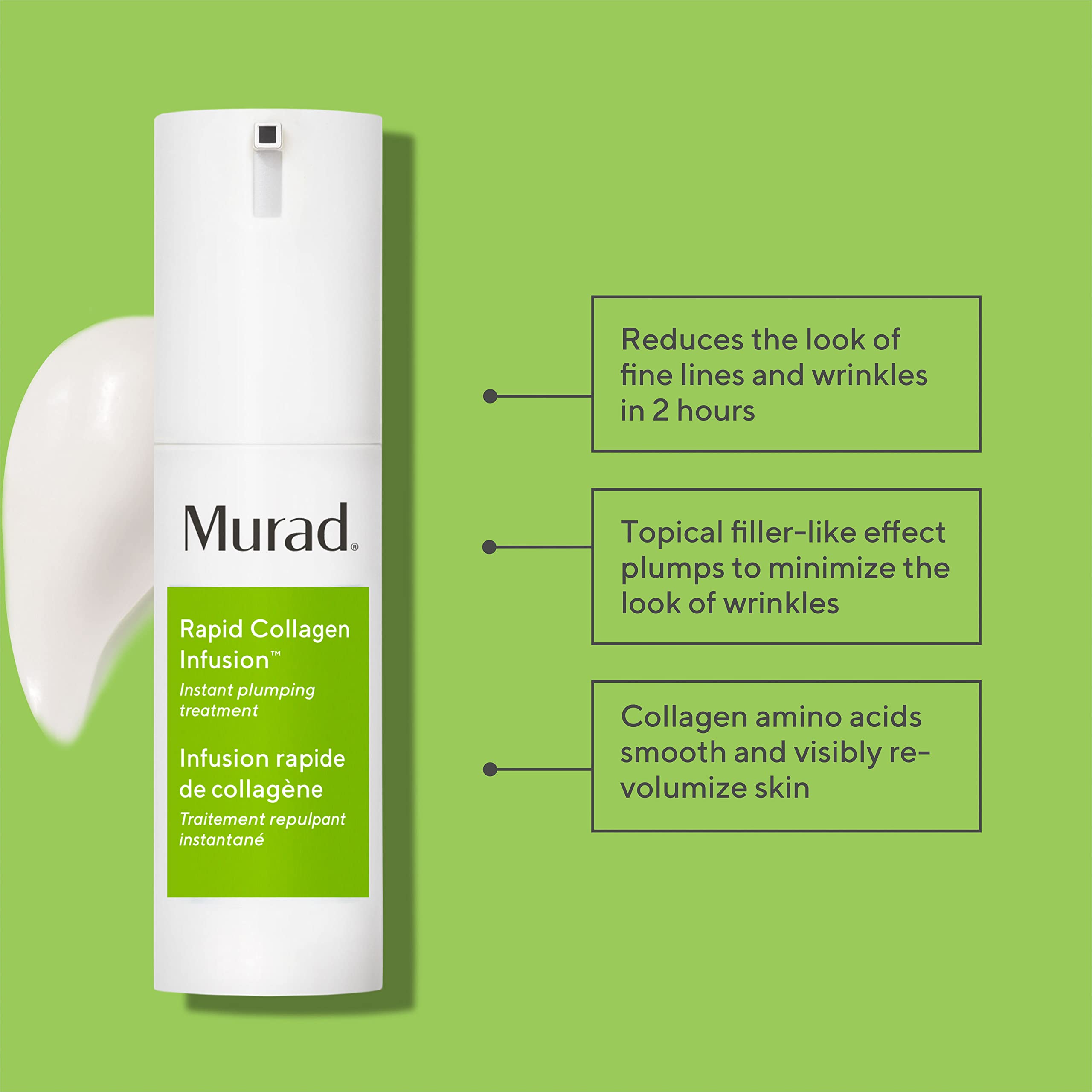 Murad Infusión rápida de Colágeno aplicación en la palma de la mano
