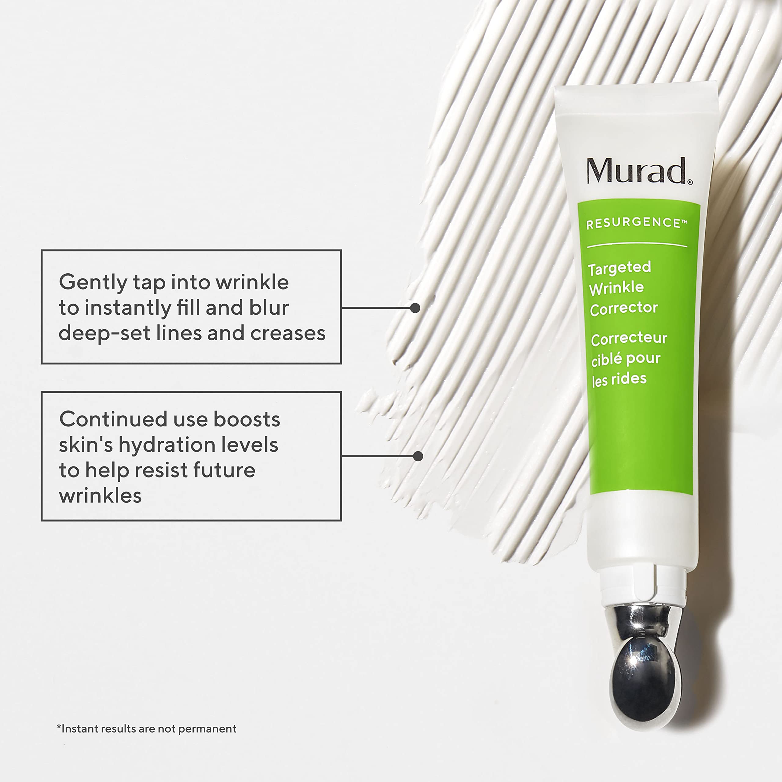 Murad frasco 0,5 oz mostrando textura concentrada para aplicación precisa.