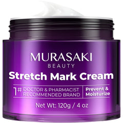 MURASAKI BEAUTY crema para estrias, envase 4oz para uso diario.