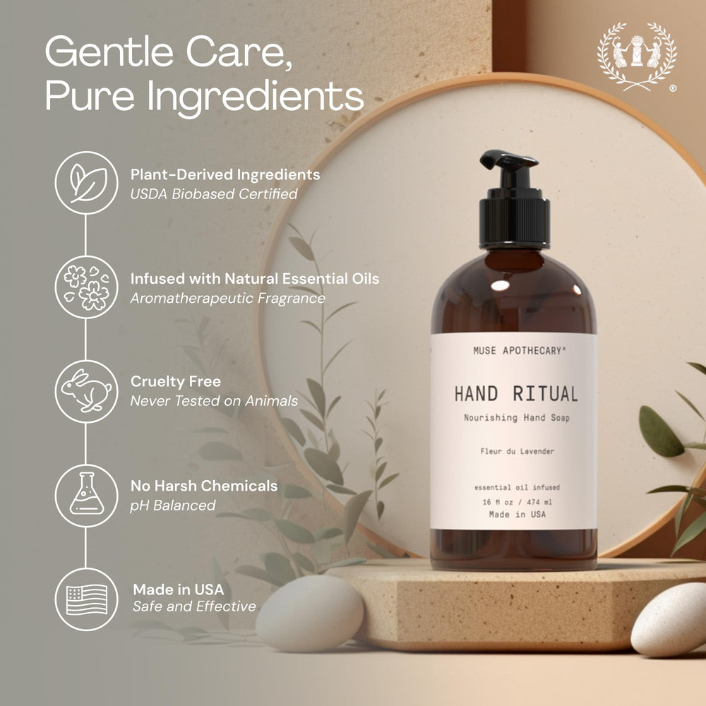 Ritual de Manos Muse Apothecary aroma lavanda relajante para momentos de calma.