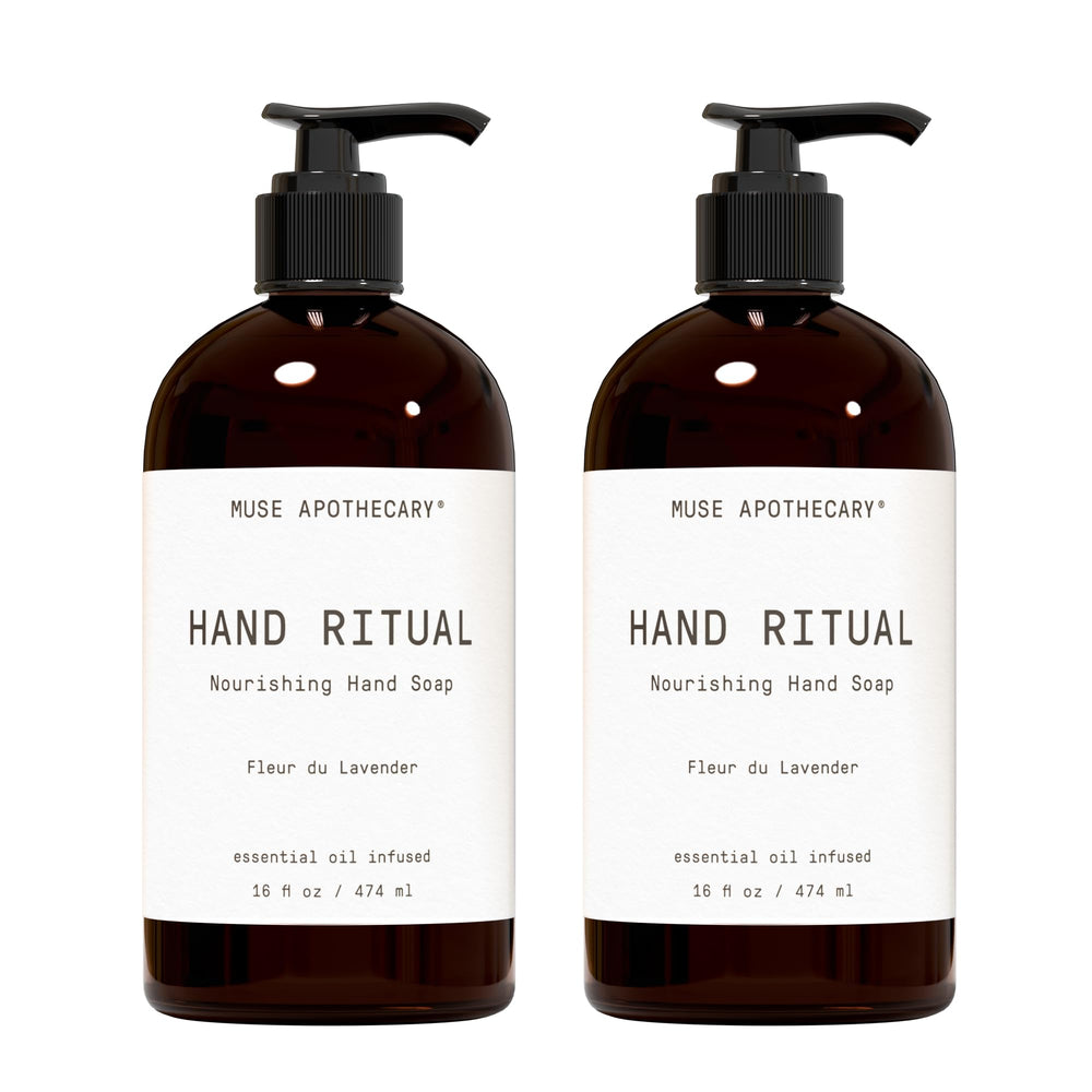 Ritual de Manos Muse Apothecary, espuma cremosa para limpieza suave.