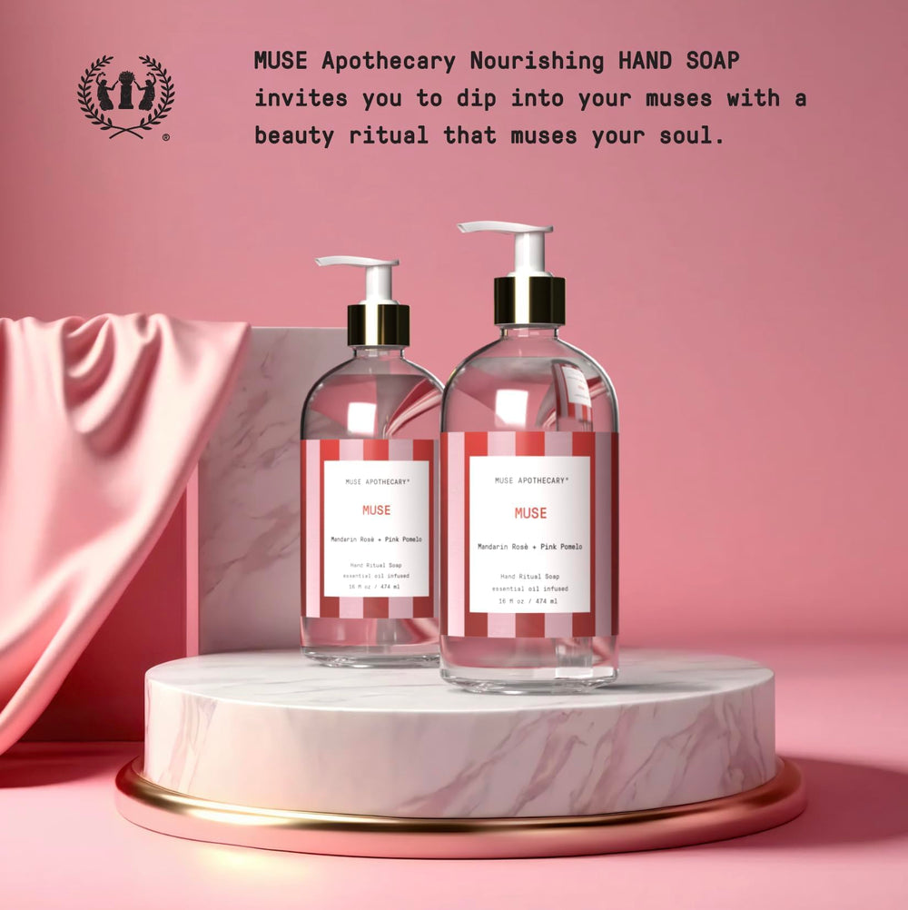 Muse Apothecary Hand Ritual espuma lujosa que limpia y suaviza la piel de las manos