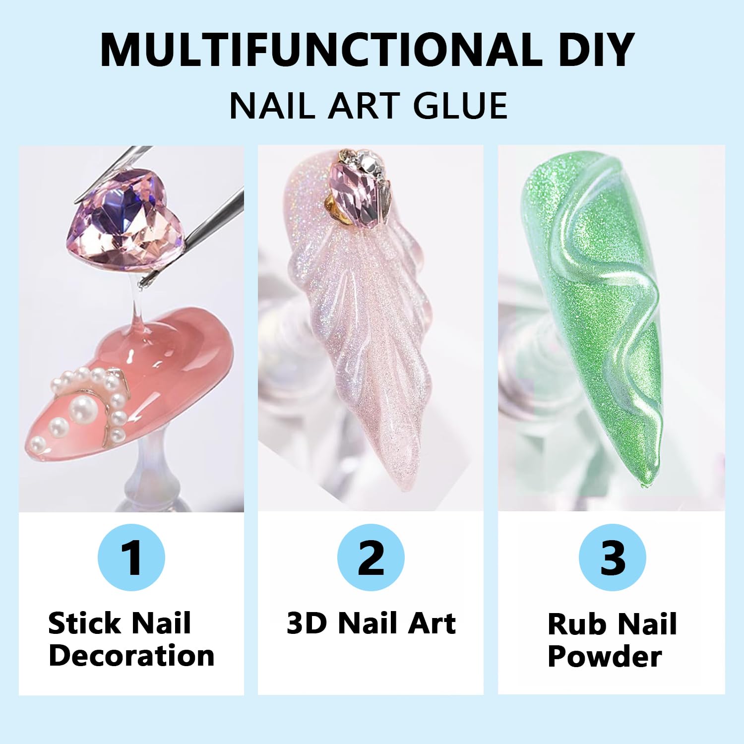 MUSILAN pegamento uñas duradero para decoraciones 2 semanas.