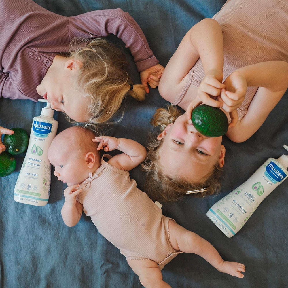 Mustela Hydra Bébé Avocado Perseose para hidratación y protección de la piel.