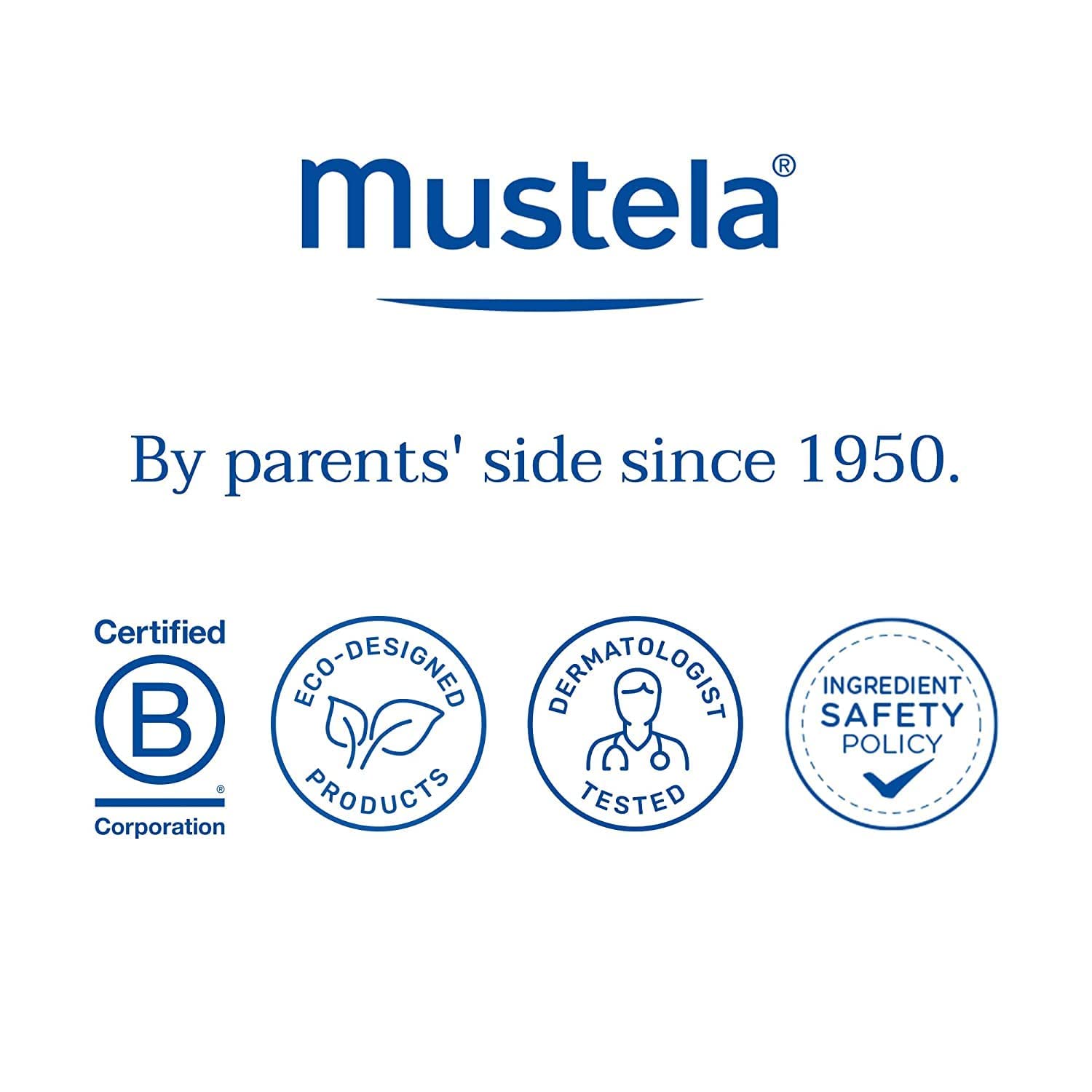 Mustela piel hidratada tras el baño gracias a ingredientes naturales.