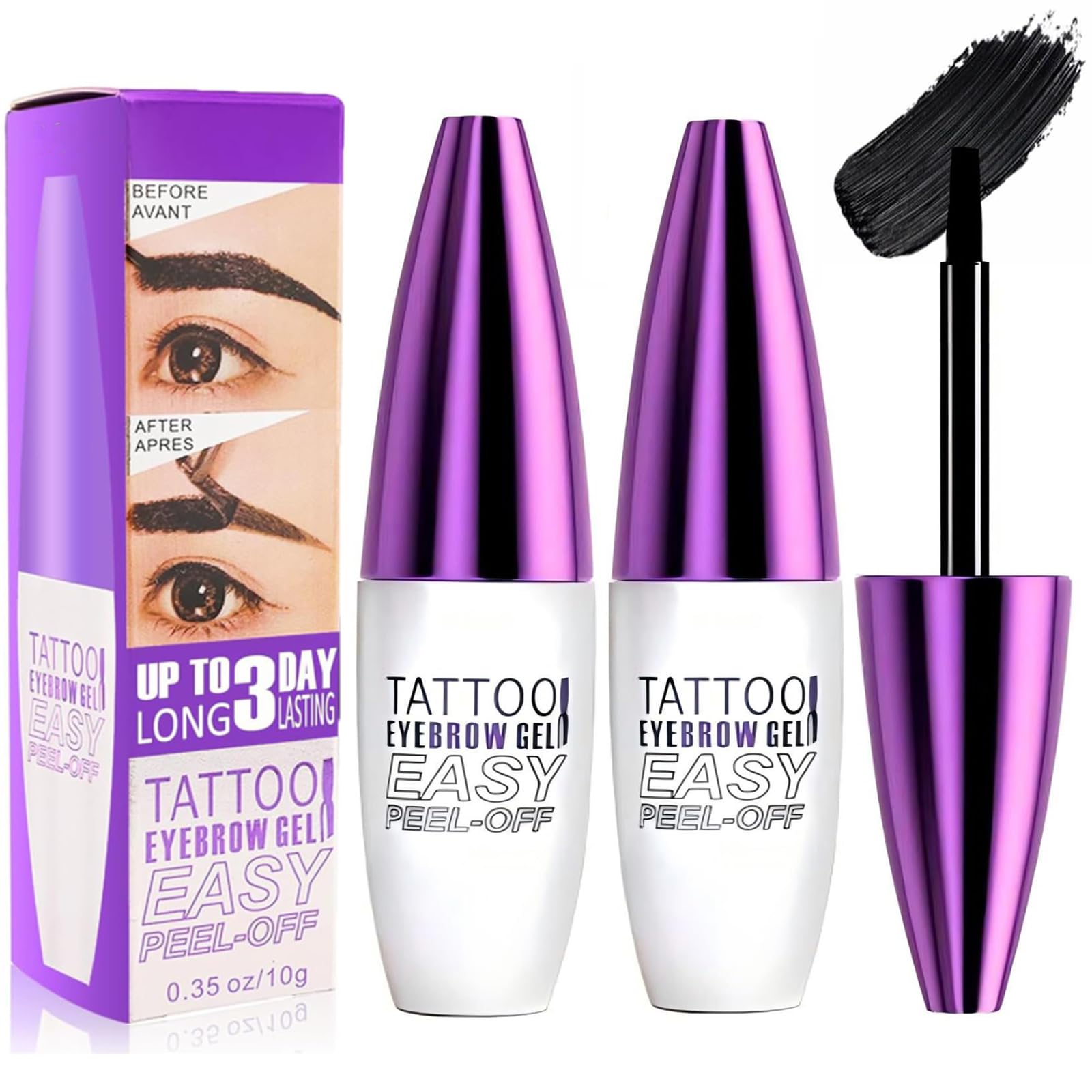 MVC gel cejas: aplicador cómodo para un paquete práctico.
