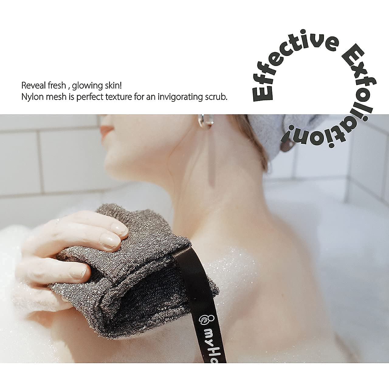 myHomeBody esponja exfoliante-cuerpo, exfoliación efectiva para piel suave