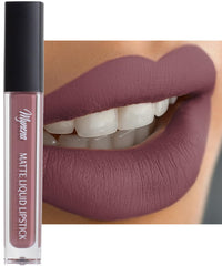 Mynena barra labial mate rosa malva suave para uso diario cómodo.