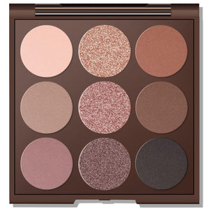 Paleta MYSTER ROSEY con sombras neutras para looks naturales