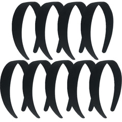 Diademas satinadas MYYZMY de 1 pulgada en negro para uso diario cómodo.