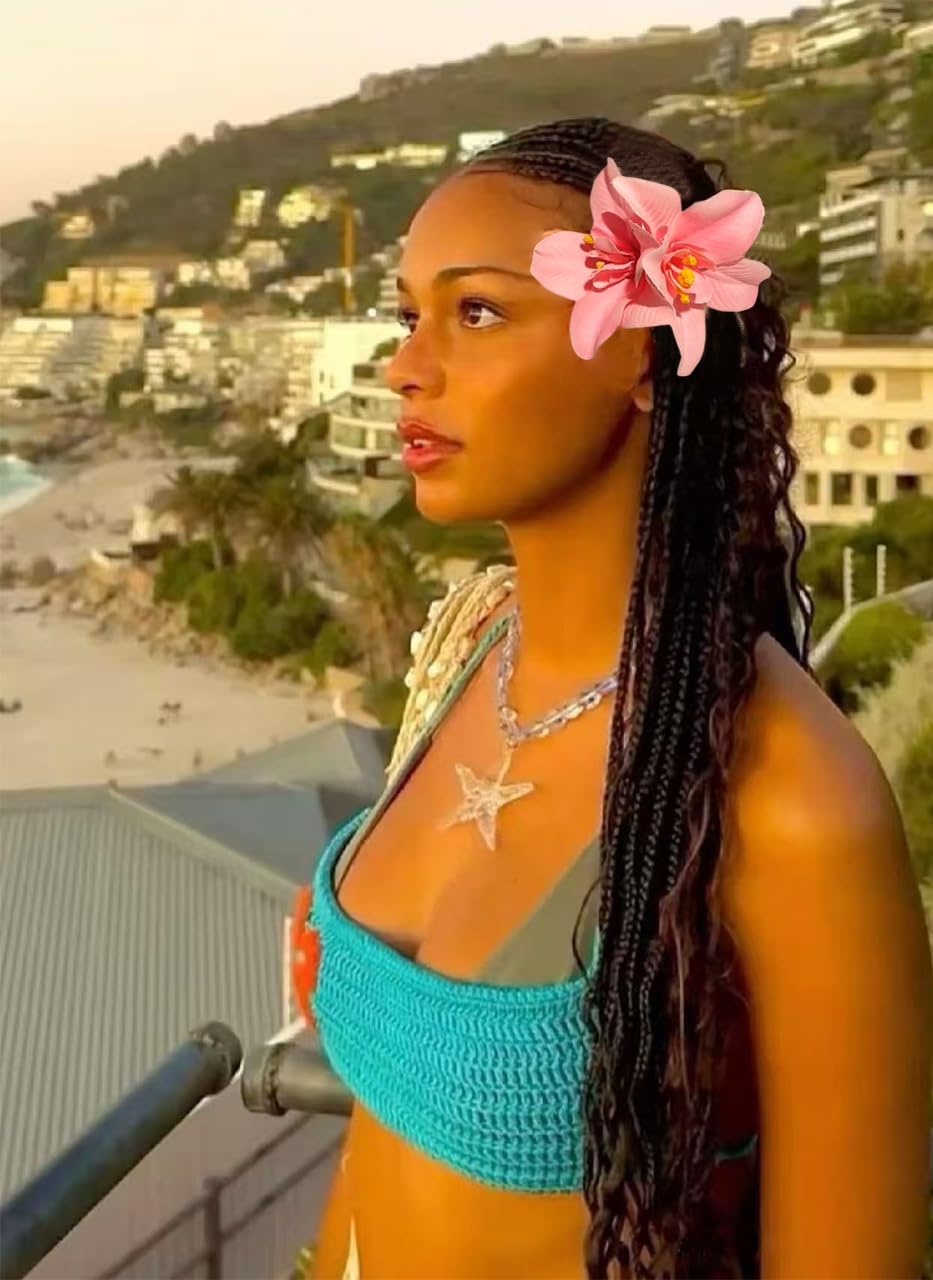 MZLUWM clip flor hawaiana para boda y eventos especiales