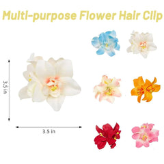 MZLUWM clip flor hawaiana hibisco perfecto para fiestas y bodas