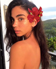 MZLUWM clip pelo flor hawaiana playa para looks diarios