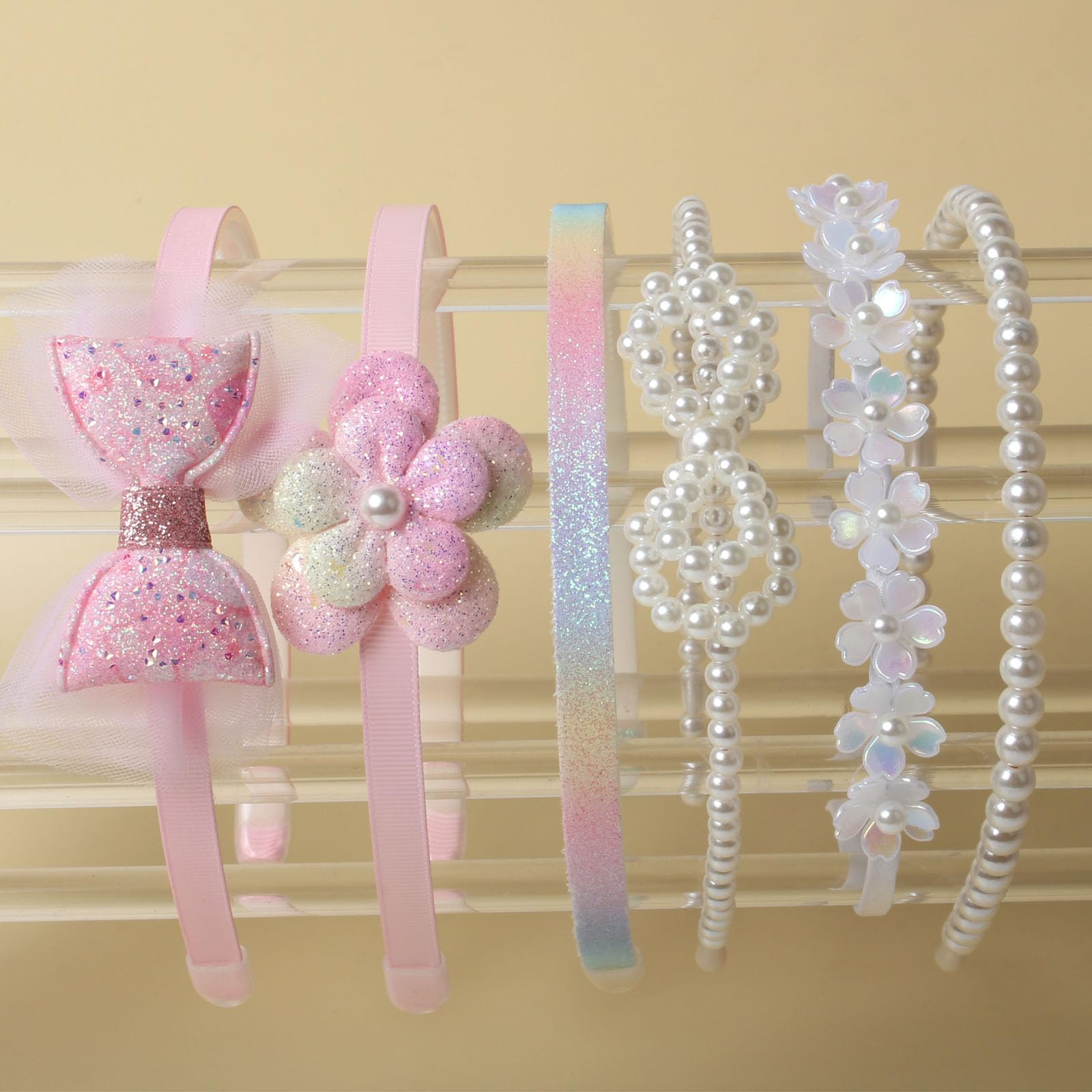 naibirdr diadema rosa lazo, perfecto para fiestas y sesiones de fotos