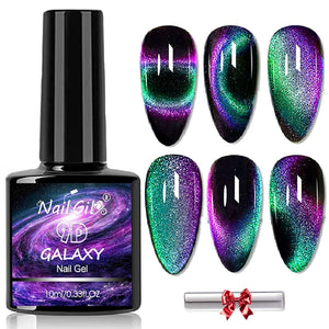 NAIL GIL laca gel ojo de gato 9D, acabado elegante para uñas modernas.