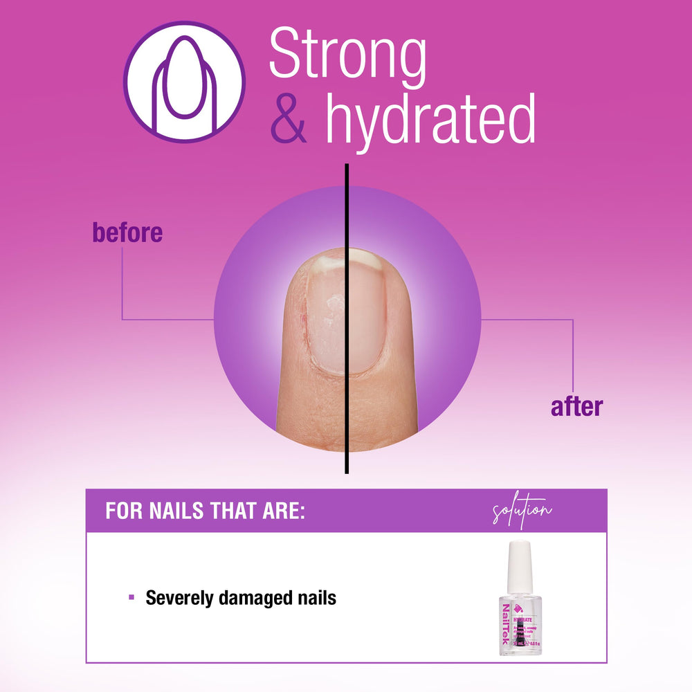 Nail Tek Hydrate Formula 4, textura cremosa que nutre uñas secas.