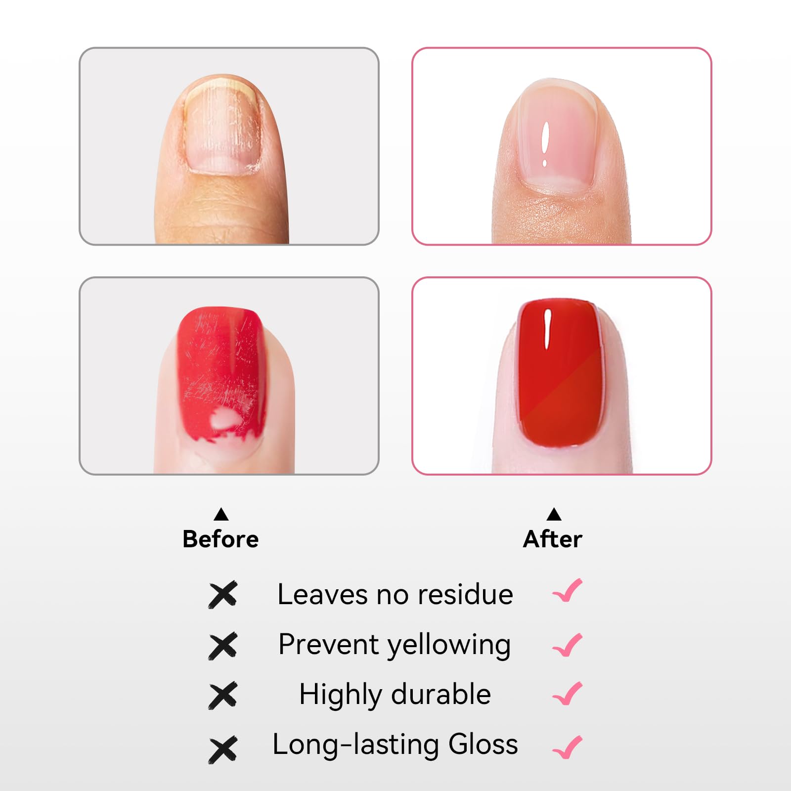 Nailshion aplicación fácil con brochas amplias para uso doméstico.