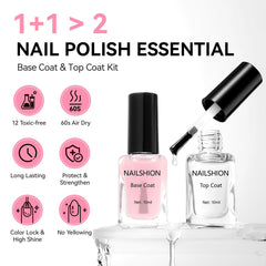 Nailshion capa superior brillo Pro, brillo constante y protector.