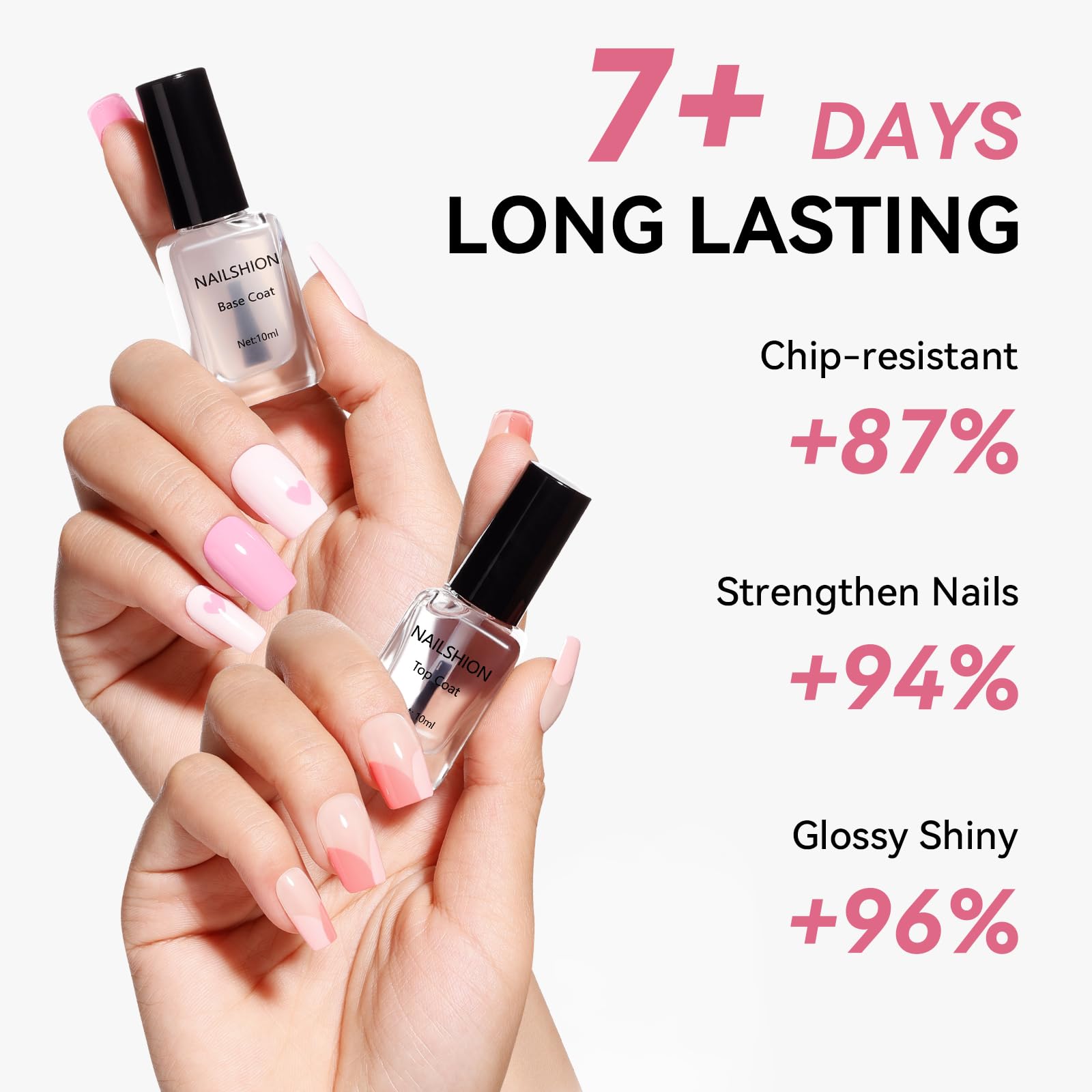 Nailshion compatible con esmaltes regulares sin alterar el color.
