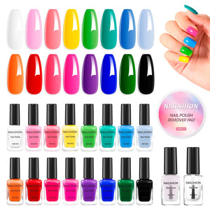 Conjunto Nailshion de 16 esmaltes para diseños vibrantes en casa