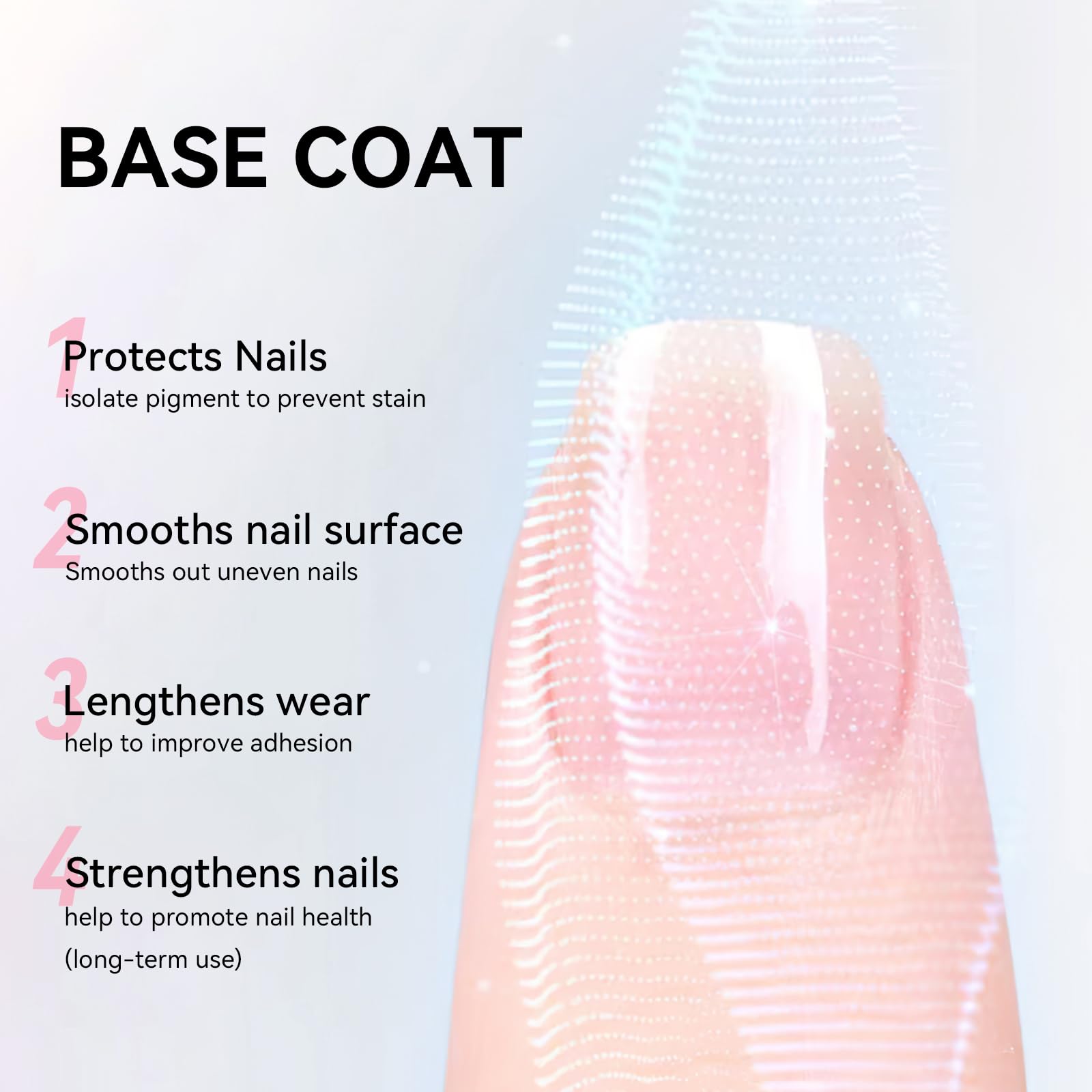 Nailshion nutrición vitamina E calcio cuida uñas y realza acabado claro.