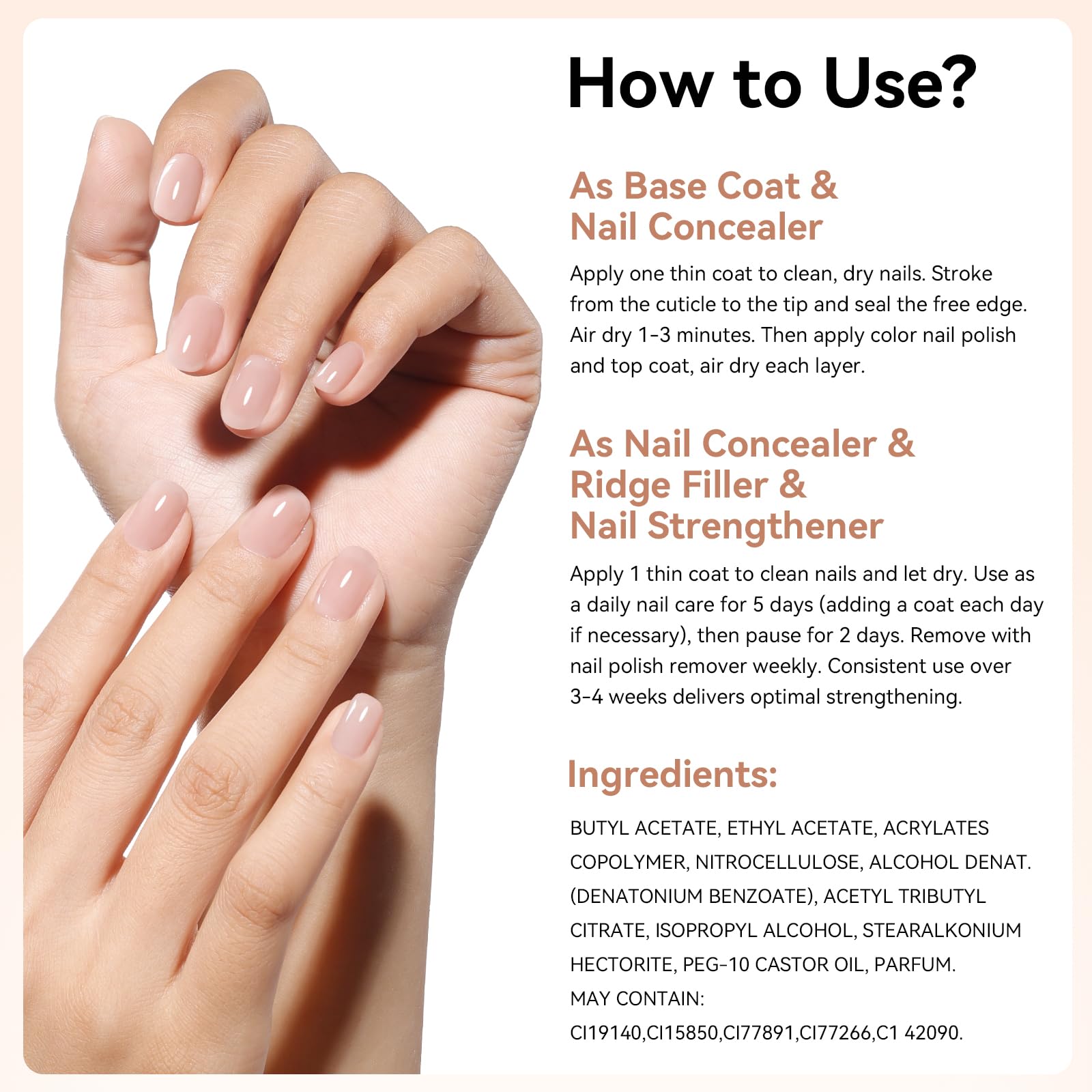 Nailshion relleno de estrías corrige imperfecciones de forma rápida.