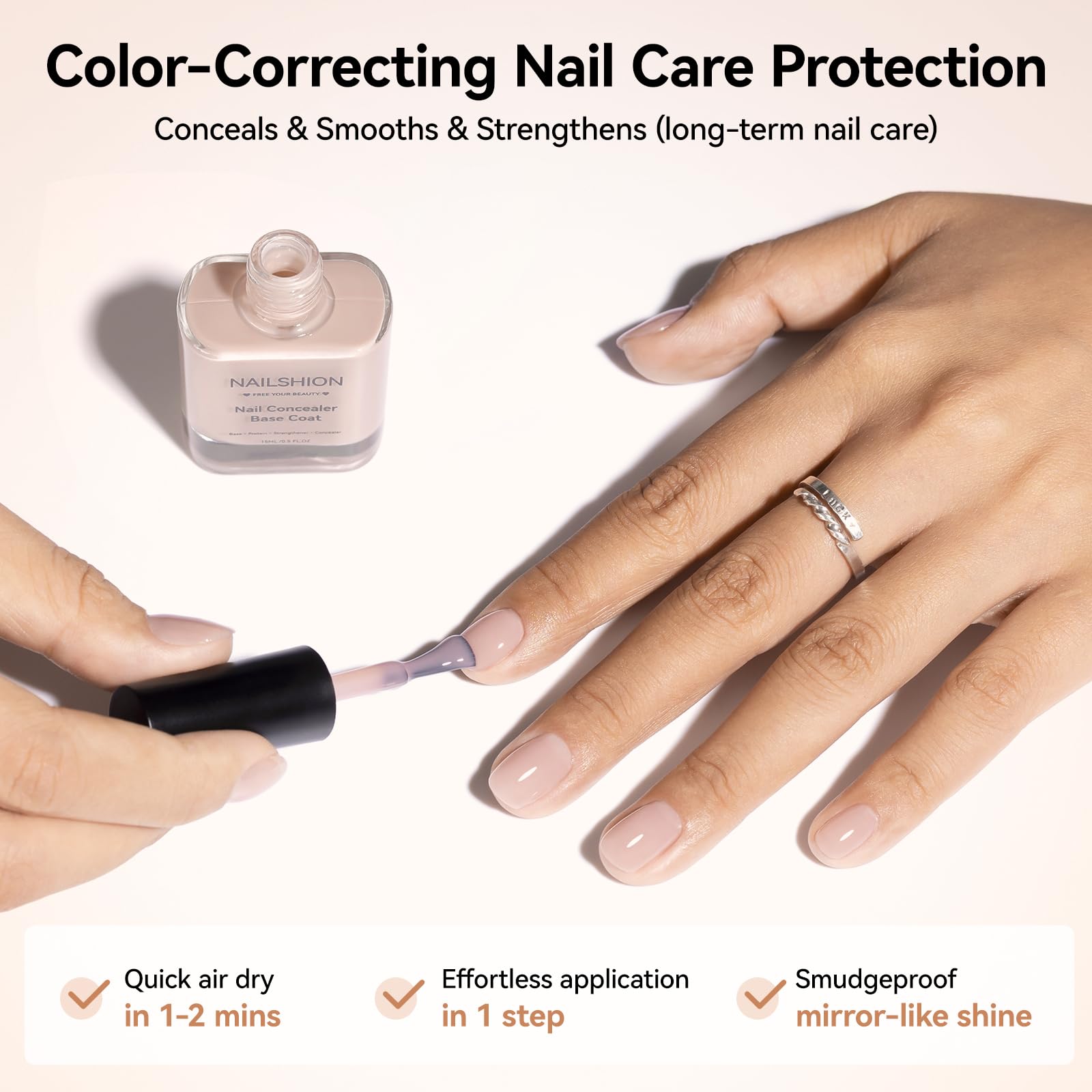 Nailshion secado rápido en minutos para días ocupados.