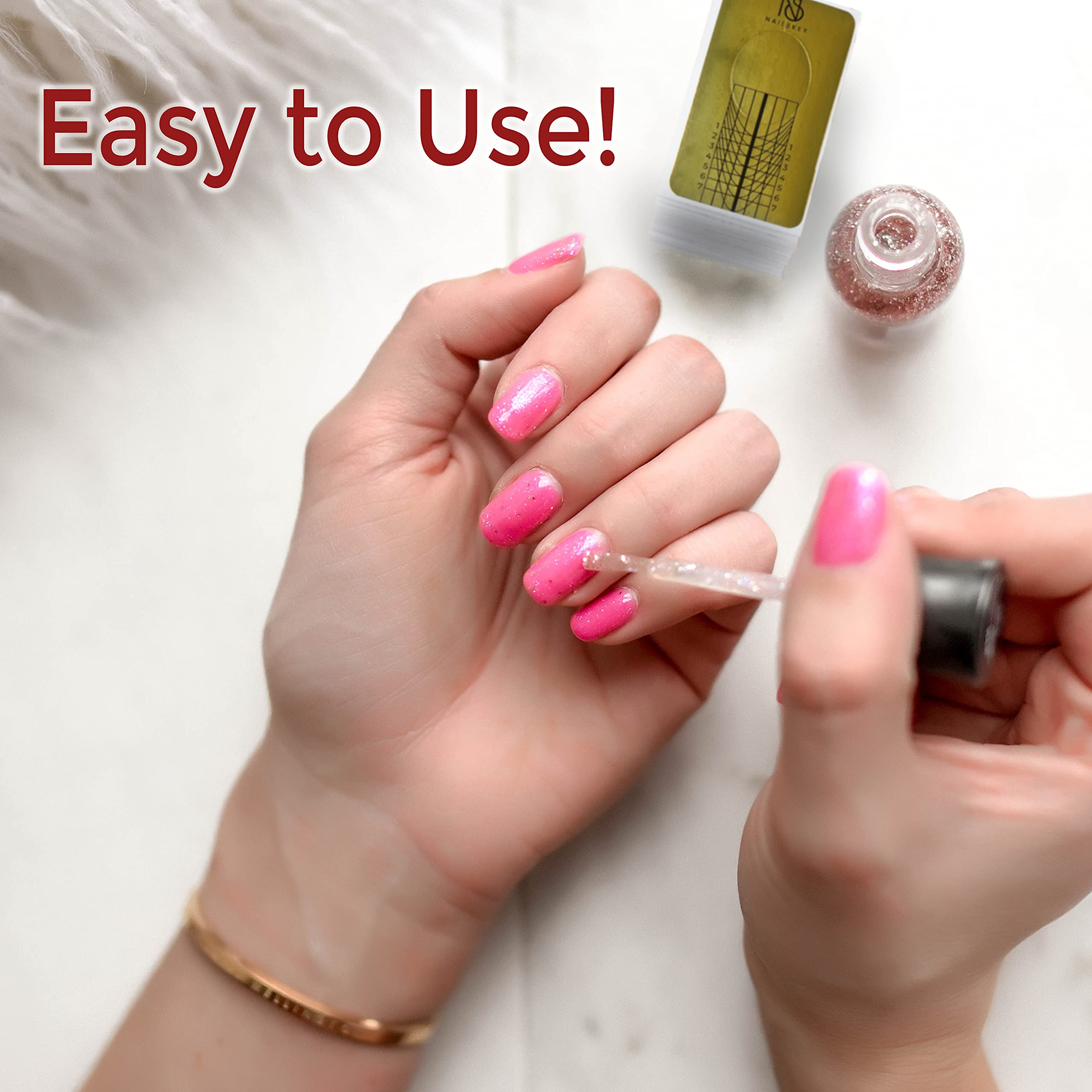 Nailskey formas compatibles con gel polímero y acrílico.