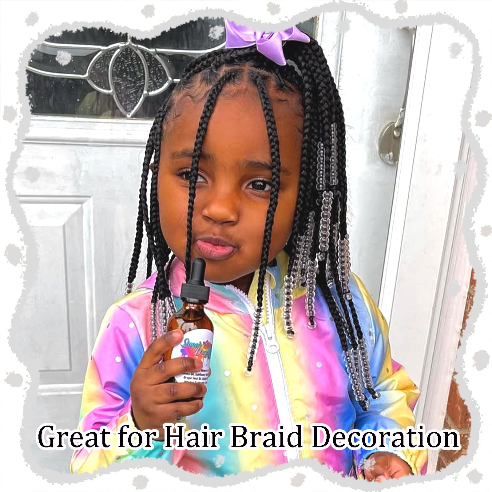 NAISKA cuentas pelo mini joyas para niñas, para looks brillantes.