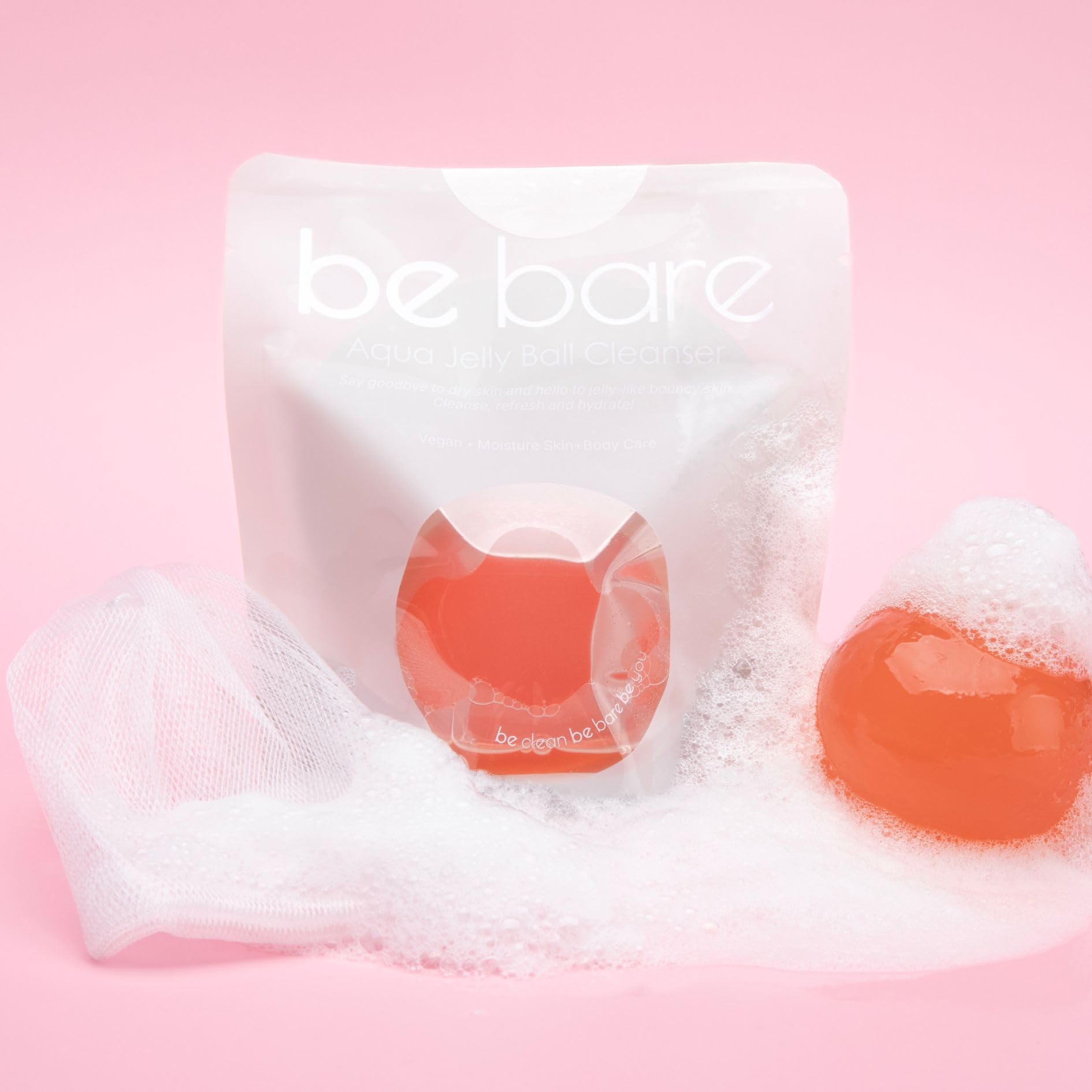 Naisture Be Bare Jelly Ball Cleanser etiqueta AHA BHA, exfoliación suave.