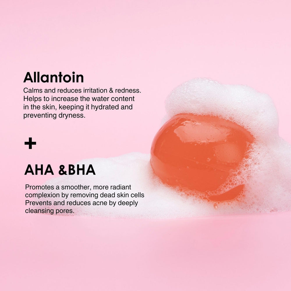 Naisture Be Bare Jelly Ball Cleanser, textura gel rosa, exfoliación suave para piel sensible.