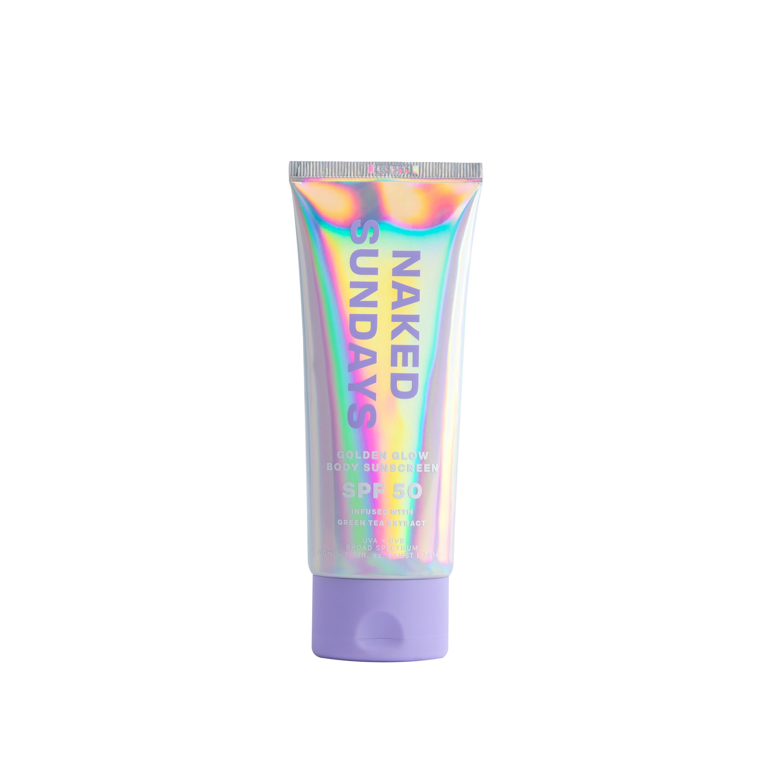 Naked Sundays SPF50 brillo crema corporal: acabado dorado y luminoso.