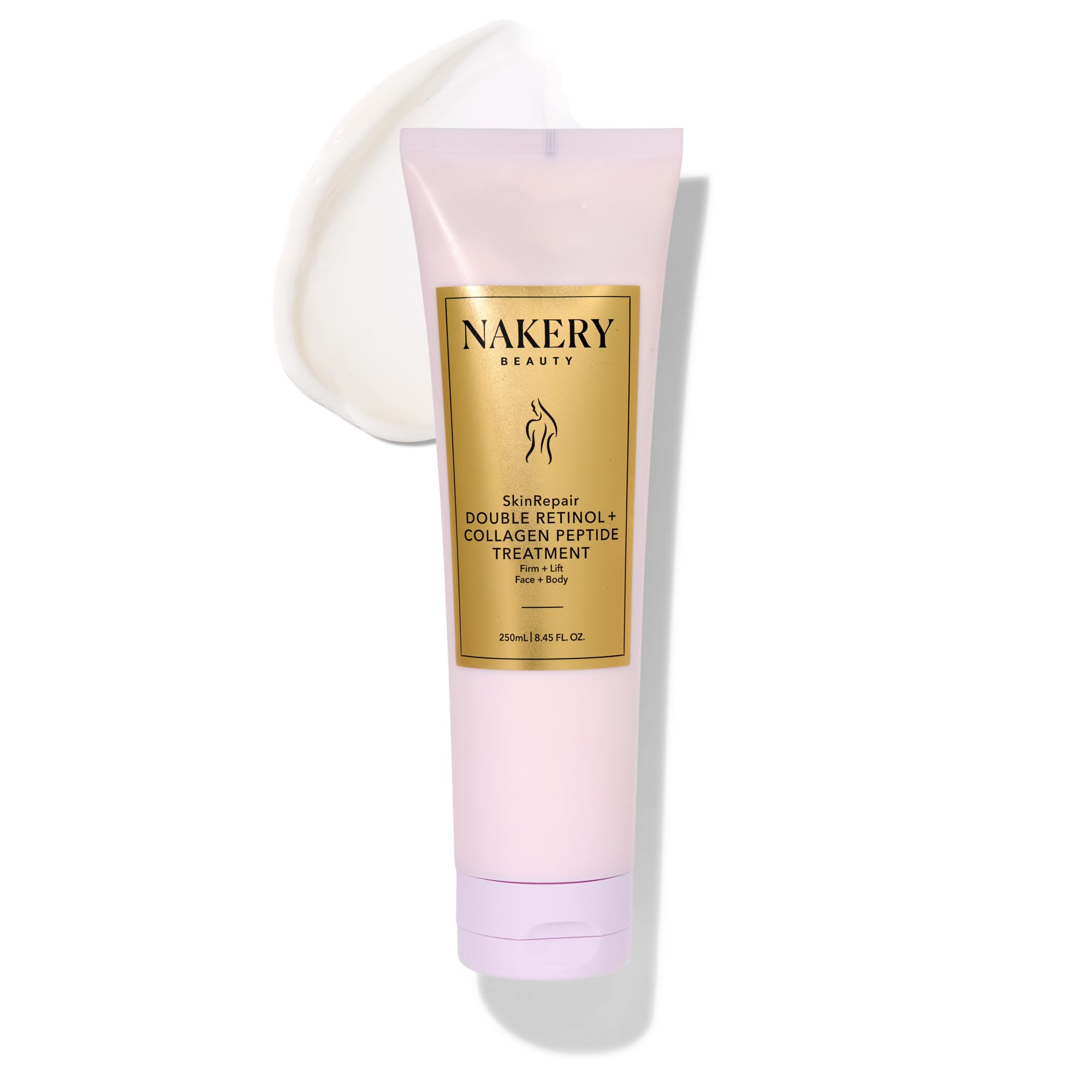 Nakery Crema de Retinol con Colágeno y Ácido Hialurónico, botella para uso diurno, hidratación suave.