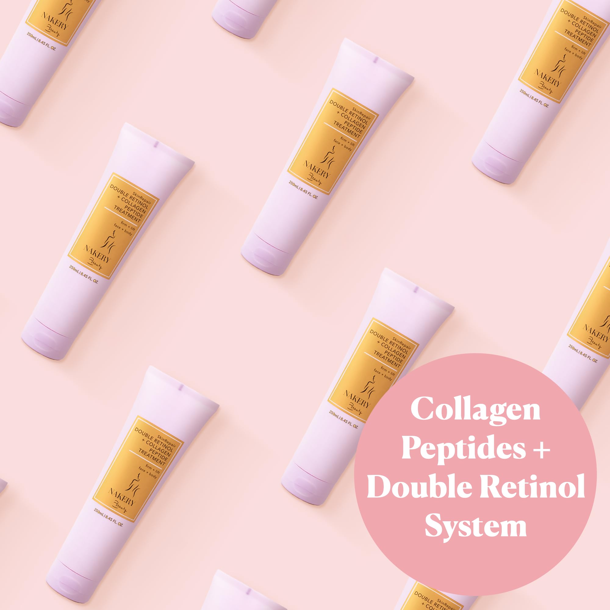 Ingrediente clave retinol y colágeno presente en Nakery para cuidado facial.