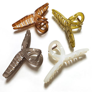 Nalodu pinzas de pelo 5 pulgadas XL clip transparente para estilo sin resbalar