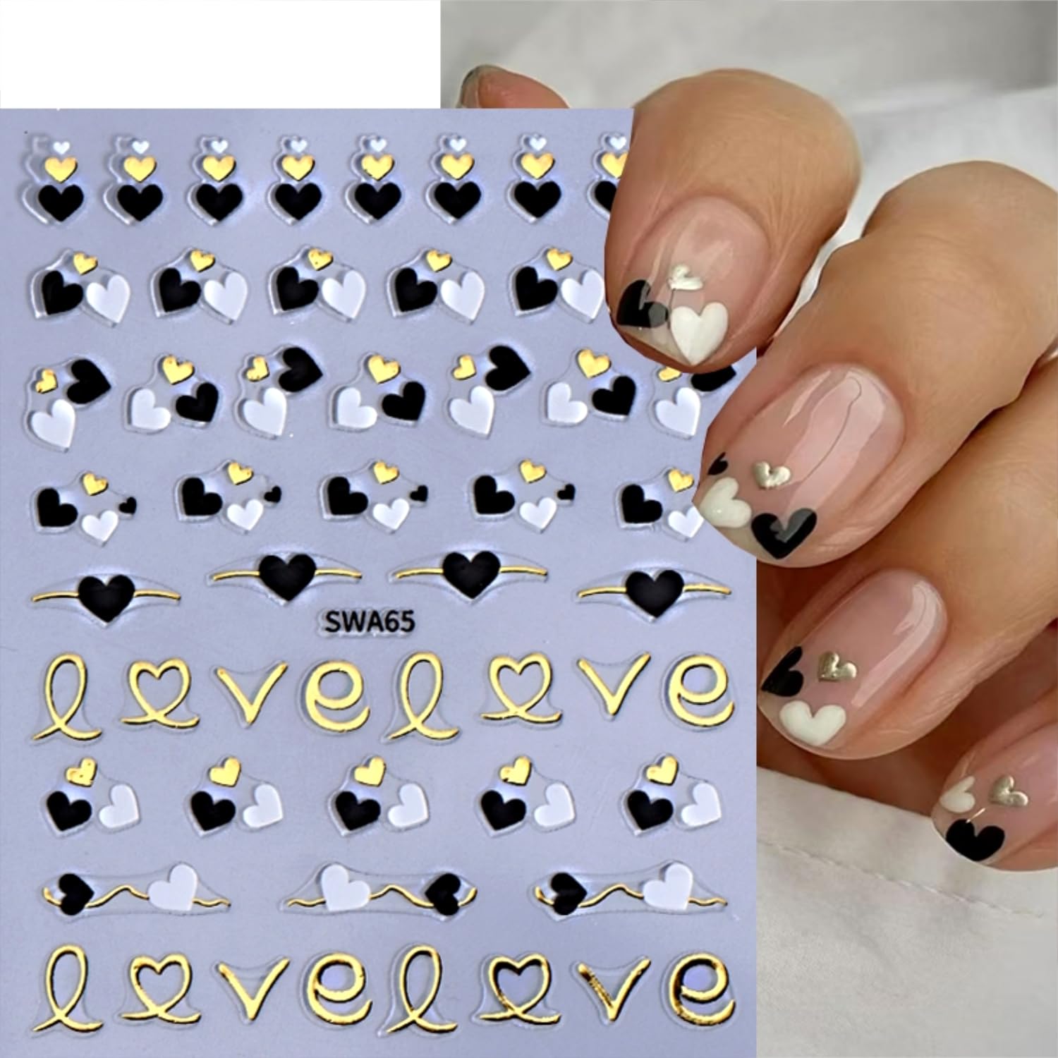 Namrec aplicación fácil de pegatinas 3D en uñas con pinzas.